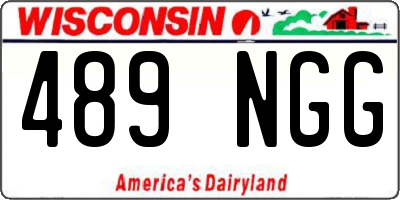 WI license plate 489NGG