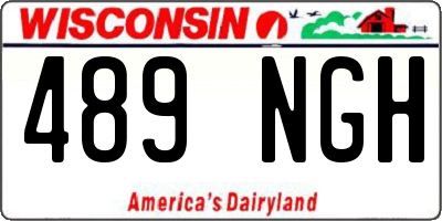 WI license plate 489NGH