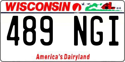 WI license plate 489NGI