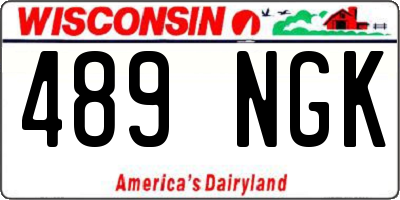 WI license plate 489NGK