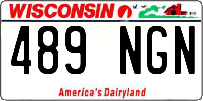 WI license plate 489NGN