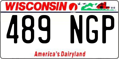 WI license plate 489NGP