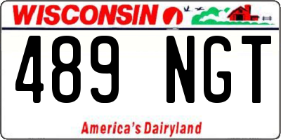 WI license plate 489NGT