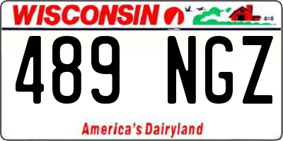 WI license plate 489NGZ