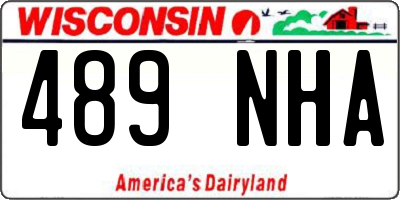 WI license plate 489NHA