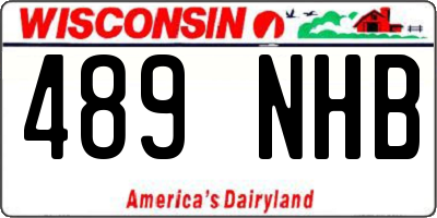 WI license plate 489NHB