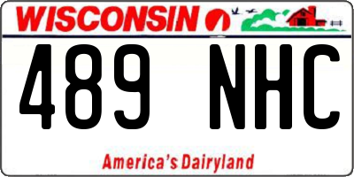 WI license plate 489NHC
