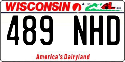 WI license plate 489NHD