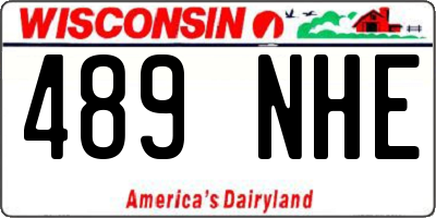 WI license plate 489NHE