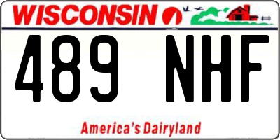 WI license plate 489NHF