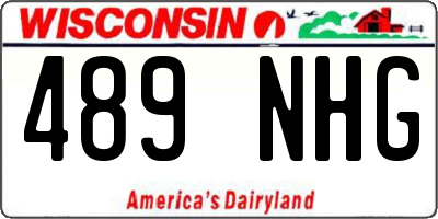 WI license plate 489NHG