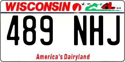 WI license plate 489NHJ