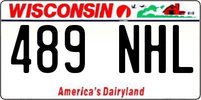 WI license plate 489NHL