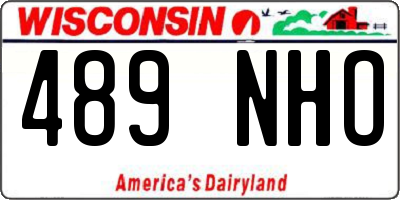 WI license plate 489NHO