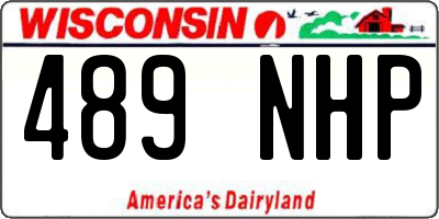WI license plate 489NHP