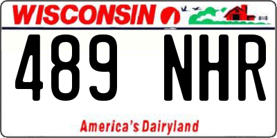 WI license plate 489NHR