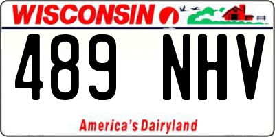 WI license plate 489NHV