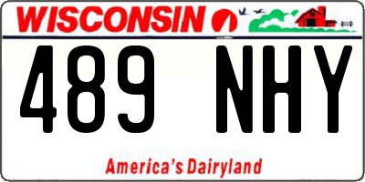 WI license plate 489NHY