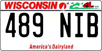 WI license plate 489NIB