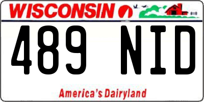 WI license plate 489NID