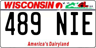 WI license plate 489NIE
