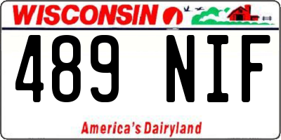 WI license plate 489NIF