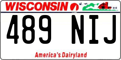 WI license plate 489NIJ