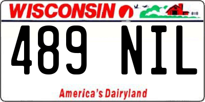 WI license plate 489NIL