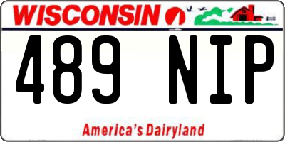 WI license plate 489NIP