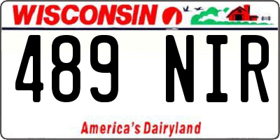 WI license plate 489NIR