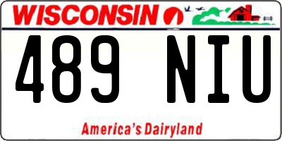 WI license plate 489NIU