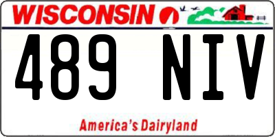 WI license plate 489NIV