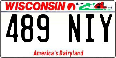 WI license plate 489NIY