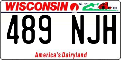 WI license plate 489NJH