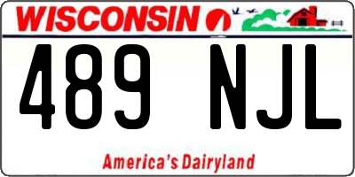 WI license plate 489NJL