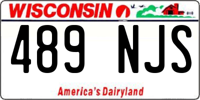 WI license plate 489NJS