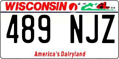 WI license plate 489NJZ