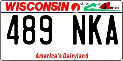 WI license plate 489NKA
