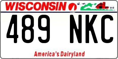 WI license plate 489NKC