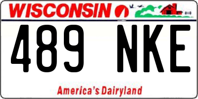 WI license plate 489NKE