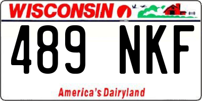 WI license plate 489NKF