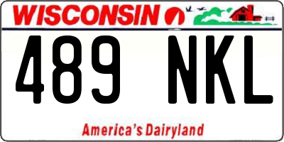WI license plate 489NKL