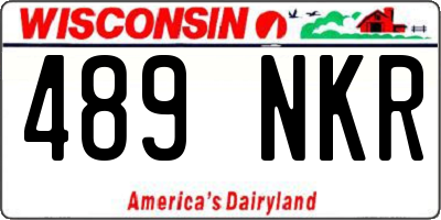 WI license plate 489NKR