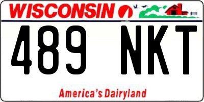 WI license plate 489NKT