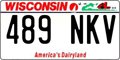 WI license plate 489NKV