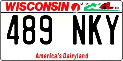 WI license plate 489NKY