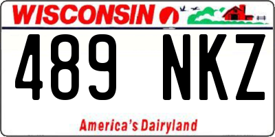 WI license plate 489NKZ