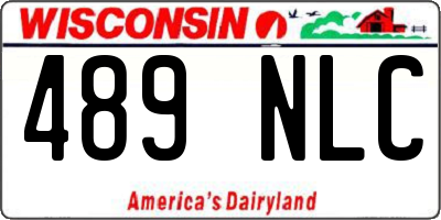 WI license plate 489NLC