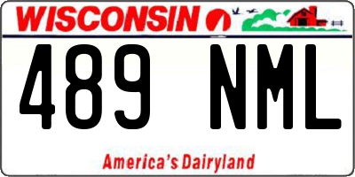 WI license plate 489NML
