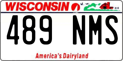 WI license plate 489NMS